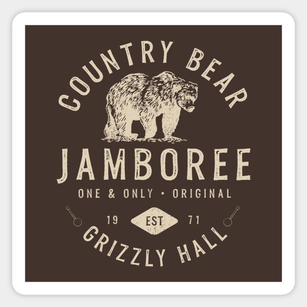 Country Bear Jamboree Sticker by GoAwayGreen